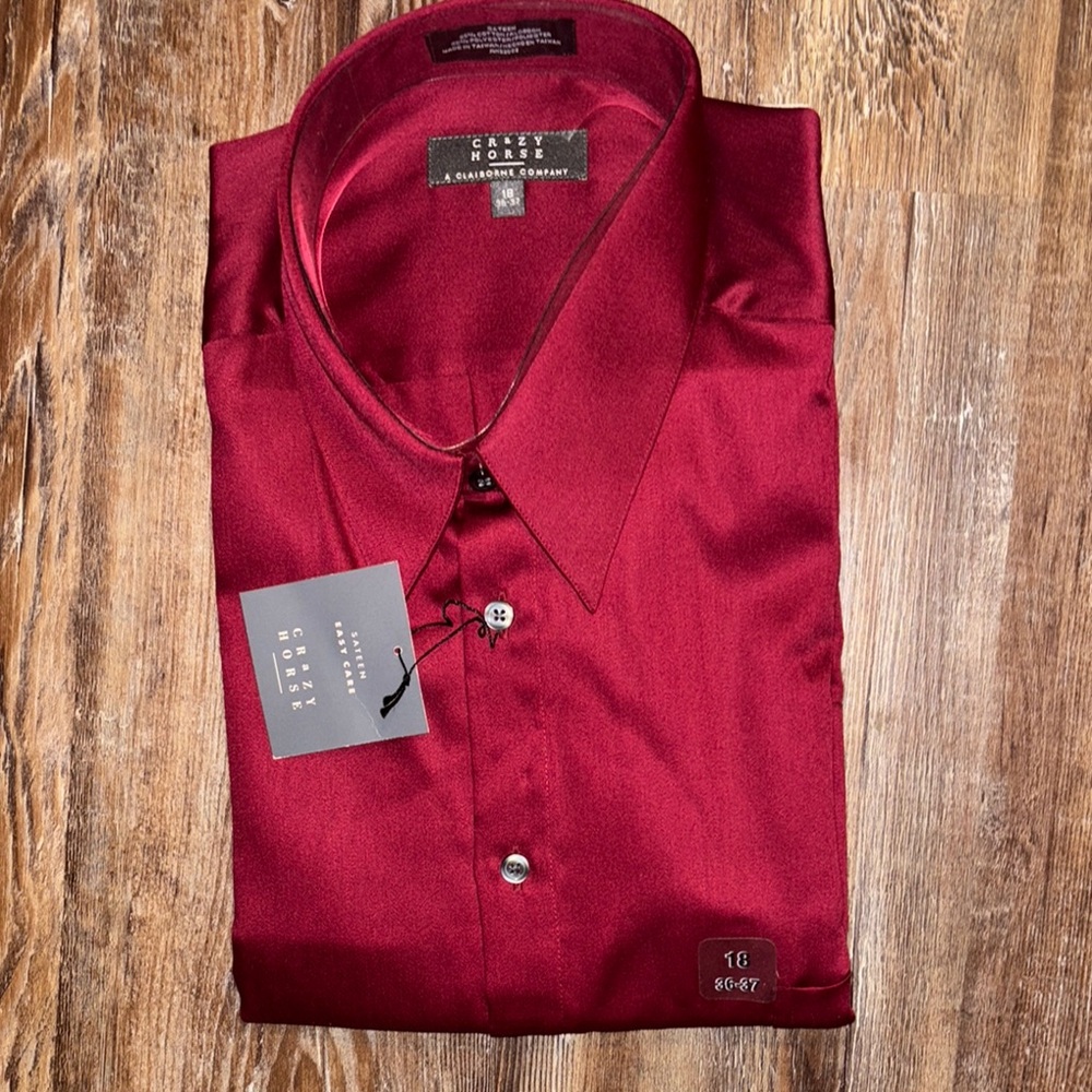Crazy Horse Sateen Easy Care Long-Sleeve Shirt (NWT)